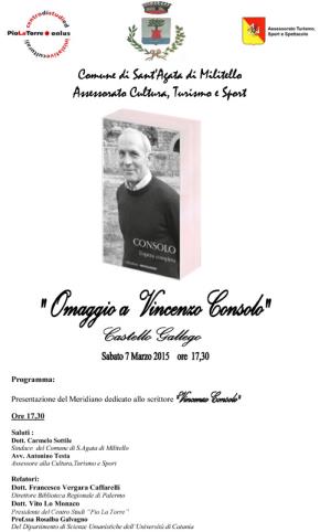 Omaggio a Vincenzo Consolo