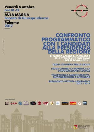 CONFRONTO PROGRAMMATICO CON I CANDIDATI ALLA PRESIDENZA DELLA REGIONE SICILIANA