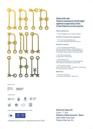 Data and Law. Future scenarios of the fight against organized crime. From Palermo to the world.